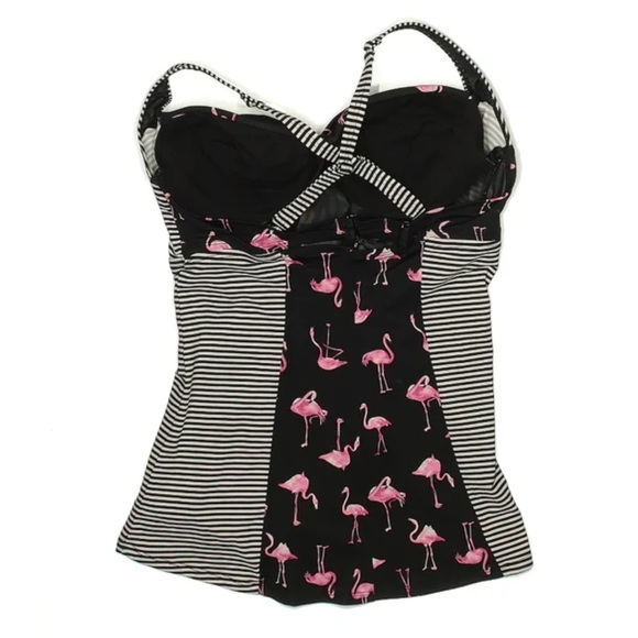Torrid Tankini Swimsuit Top Flamingo Stripes Size 3X - Picture 3 of 5